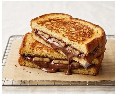 Grilled Cacao and Banana Panini